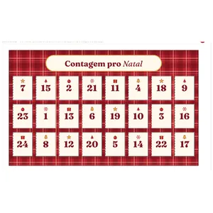 Calendário do advento de mesa