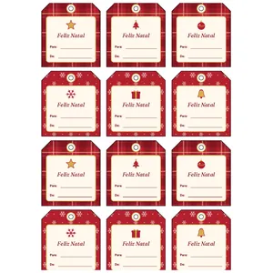 Folha de tags de Natal
